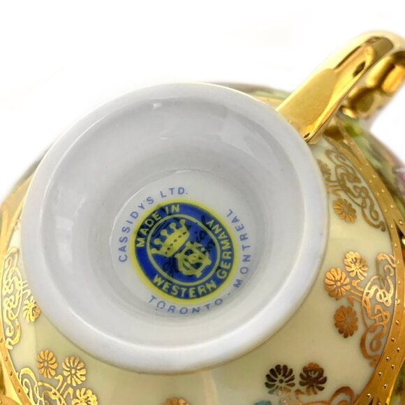 JKW Bavaria West Germany Porcelain Cup & Saucer Love Story Pattern Vintage 1950s - Picture 9 of 14